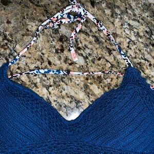 Knitted bikini top
